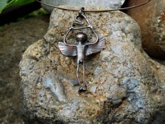 Náhrdelník - Tři kuličky larimaru