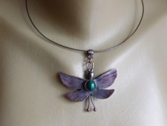 Náhrdelník - Tři kuličky larimaru