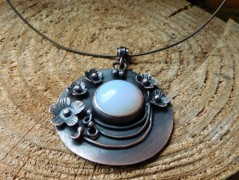 Náhrdelník - Tři kuličky larimaru