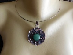 Náhrdelník - Tři kuličky larimaru