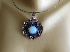 Náhrdelník - Tři kuličky larimaru