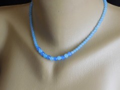 Náhrdelník - Tři kuličky larimaru