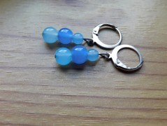 Náhrdelník - Tři kuličky larimaru