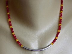 Náhrdelník - Tři kuličky larimaru