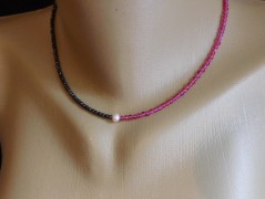 Náhrdelník - Tři kuličky larimaru