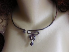 Náhrdelník - Tři kuličky larimaru