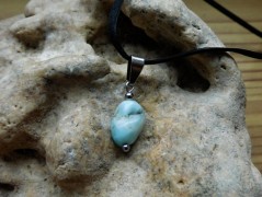 Náhrdelník - Tři kuličky larimaru