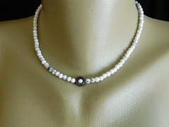 Náhrdelník - Tři kuličky larimaru