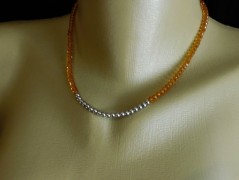 Náhrdelník - Tři kuličky larimaru