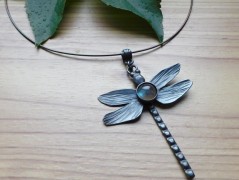 Náhrdelník - Tři kuličky larimaru