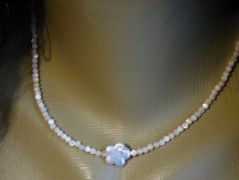 Náhrdelník - Tři kuličky larimaru