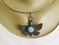 Náhrdelník - Tři kuličky larimaru