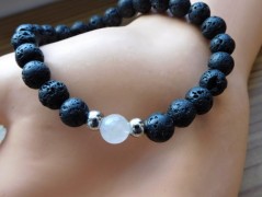 Náhrdelník - Tři kuličky larimaru