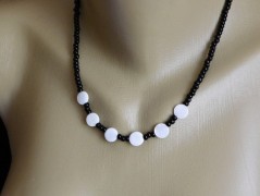Náhrdelník - Tři kuličky larimaru