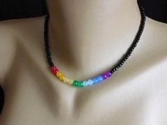 Náhrdelník - Tři kuličky larimaru