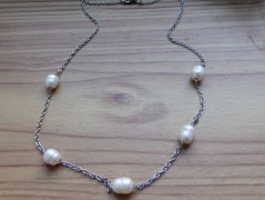 Náhrdelník - Tři kuličky larimaru