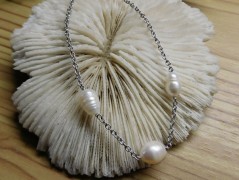 Náhrdelník - Tři kuličky larimaru