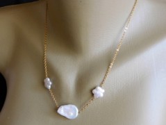 Náhrdelník - Tři kuličky larimaru