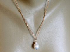 Náhrdelník - Tři kuličky larimaru