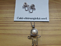 Náhrdelník - Tři kuličky larimaru