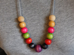 Náhrdelník - Tři kuličky larimaru