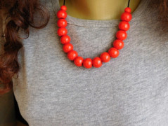 Náhrdelník - Tři kuličky larimaru