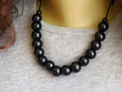 Náhrdelník - Tři kuličky larimaru