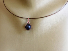 Náhrdelník - Tři kuličky larimaru