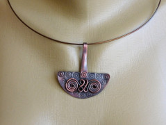 Náhrdelník - Tři kuličky larimaru