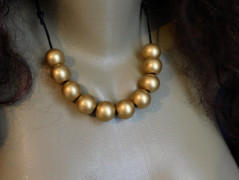 Náhrdelník - Tři kuličky larimaru