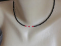 Náhrdelník  - černý spinel
