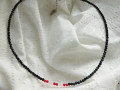 Náhrdelník  - černý spinel