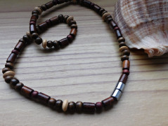 Náhrdelník - Tři kuličky larimaru