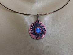 Náhrdelník - Tři kuličky larimaru