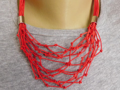 Náhrdelník - Tři kuličky larimaru