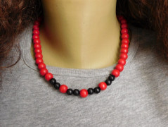 Náhrdelník - Tři kuličky larimaru