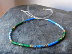 Náhrdelník - Tři kuličky larimaru