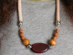 Náhrdelník - Tři kuličky larimaru