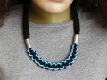 Náhrdelník modročerný