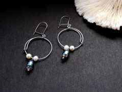 Náhrdelník - Tři kuličky larimaru