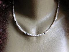 Náhrdelník - Tři kuličky larimaru