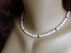 Náhrdelník - Tři kuličky larimaru