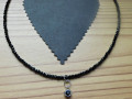 Náhrdelník - černý spinel ,zirkon