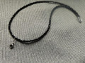 Náhrdelník - černý spinel ,zirkon