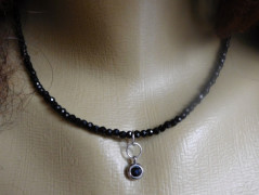 Náhrdelník - Tři kuličky larimaru