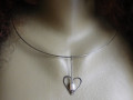 Náhrdelník - srdíčko s perlou