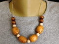 Náhrdelník dřevěný do hněda