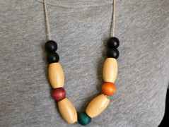 Náhrdelník - Tři kuličky larimaru