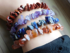 Náhrdelník - Tři kuličky larimaru