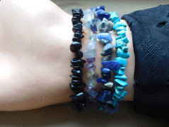 Náhrdelník - Tři kuličky larimaru